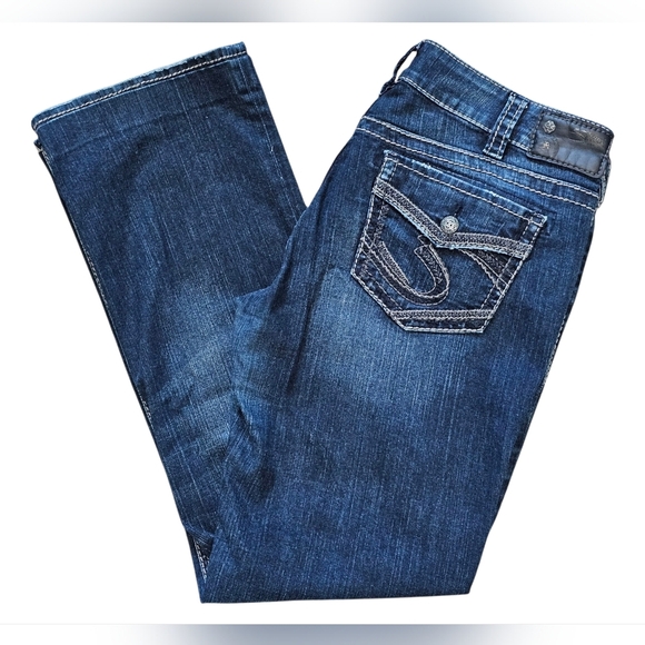 Silver Women's Jeans Suki Mid Slim Boot, Waist 31. Length Has Been Altered to 30 - Picture 6 of 10